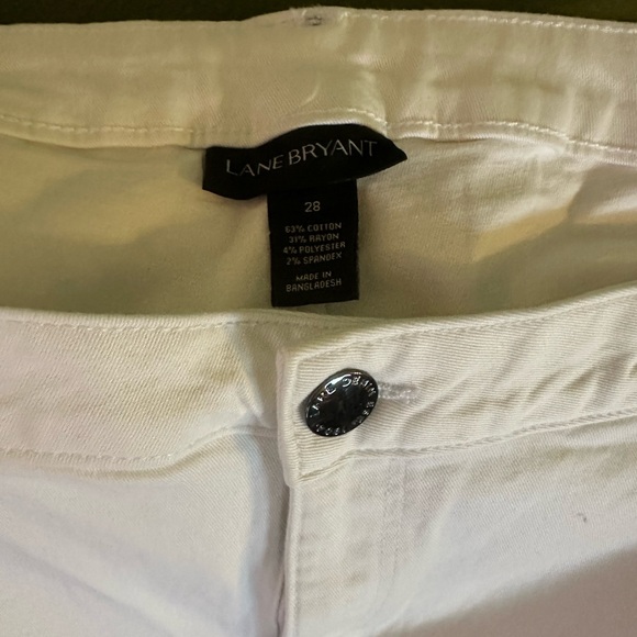 Lane Bryant White Cropped Pedal Pants - Picture 3 of 4